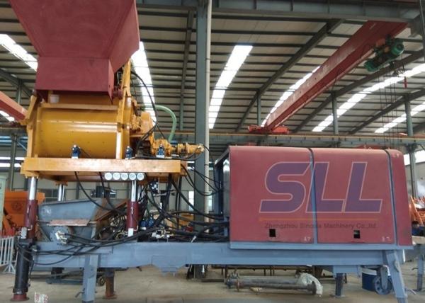 Lightweight Concrete Mixer Pump With Mixer Electric Motor Double Shaft Type