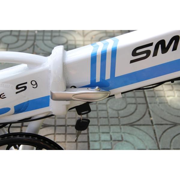 White Blue 26 Inch Electric Bicycle fast speed Aluminum Alloy Frame