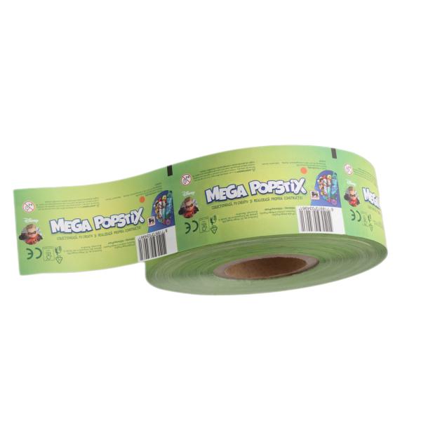 Оформленная упаковка картофельных чипсов PE Lay Flat Aluminum Mylar Nylon Label PVC Shrink OPP Laminating 35mm Film Roll