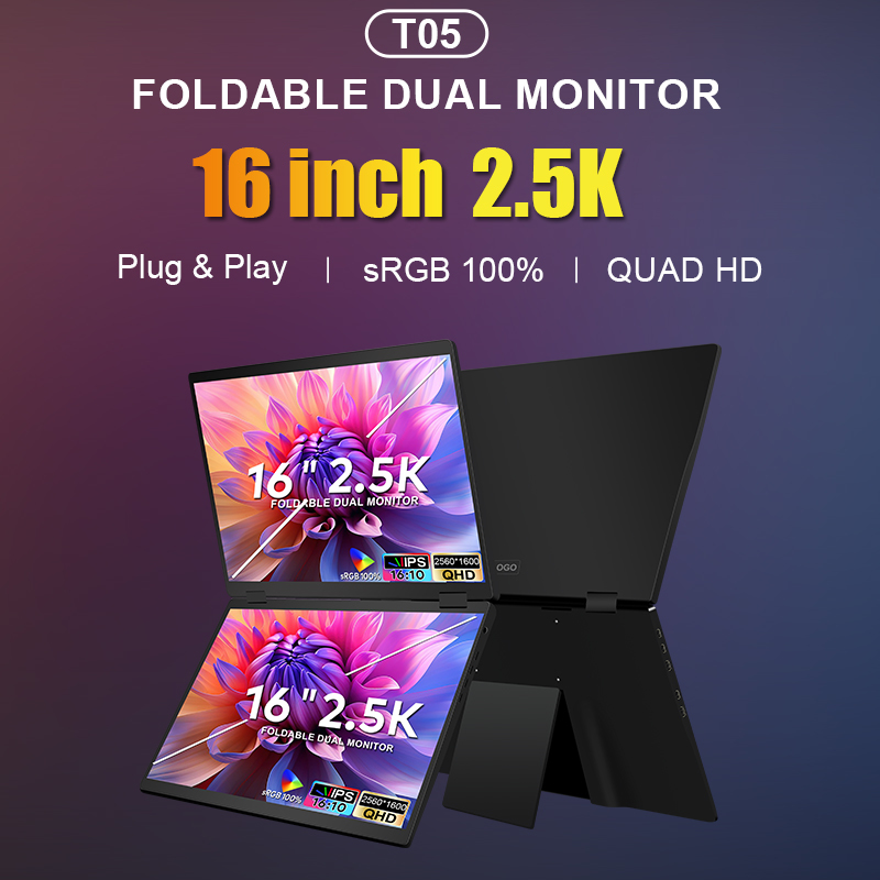 2560*1600 Foldable Second Monitor CE RoHS Portable Multi Screen Monitor