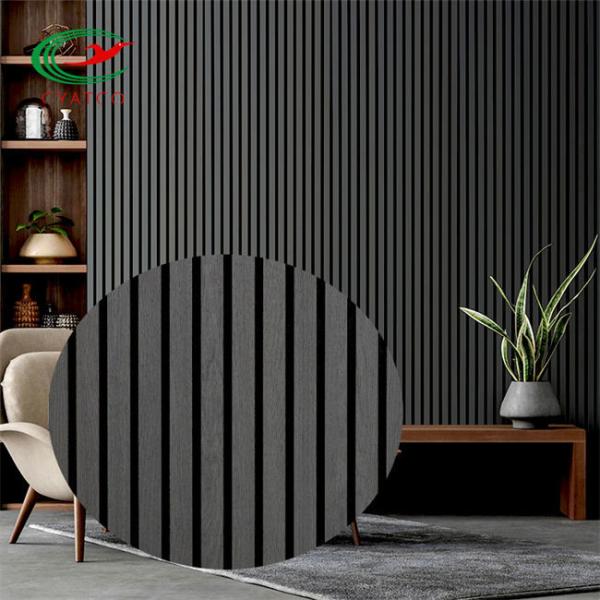 Nontoxic Black Soundproof Wood Panels , Multipurpose Wood Acoustic Wall