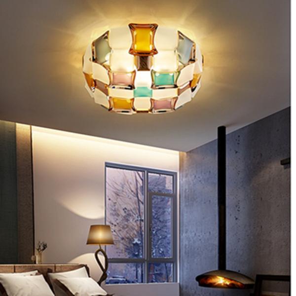 Italy Design Colorful Pvc Lattice Led Ceiling Light Creative Living Room Mida Wall/Ceiling Light(WH-OR-218)