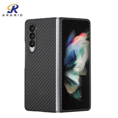 Caixa do telefone da fibra de Aramid da proteção da câmera para a dobra 3 do Samsung Galaxy Z