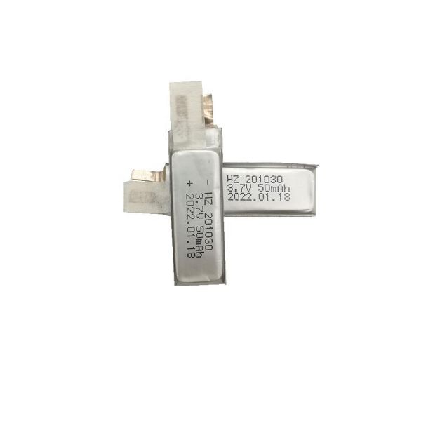 201030 3.7V 50mAh Ultra Thin Lipo Battery 2mm Lithium Battery For Smart ID Card