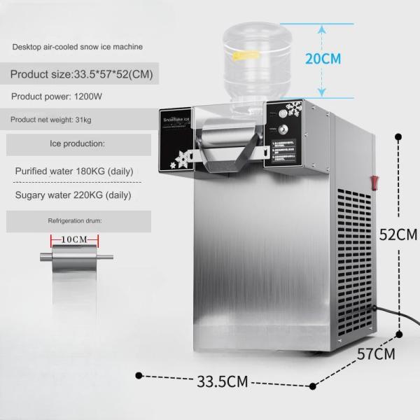 Mini Snow Ice Maker Shaver Machine for in 220/110V Korean Style Snowflake Ice Machine
