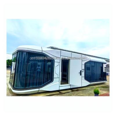 Customized Color Soundproof Space Capsule Prefab Tiny House with Wall 50/75/100mm Wave Sandwich Panel