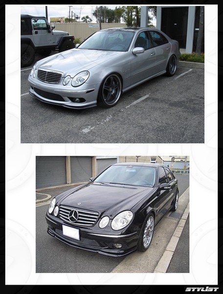 Губы фронта углерода BENZ w203 w211 c32 e55 AMG