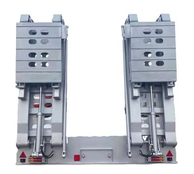 2/3/4 Axle Gooseneck Detachable Semi Lowbed Trailer , Lowboy Semi Trailer For Sale In Mexico