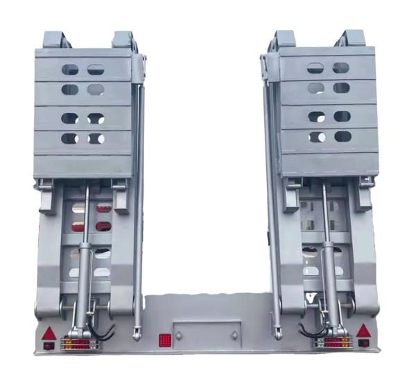 2/3/4 Axle Gooseneck Detachable Semi Lowbed Trailer , Lowboy Semi Trailer For Sale In Mexico