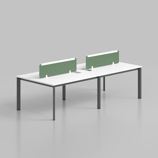 Modern Wooden Office Furniture Staff Computer Table Desk For 8 People