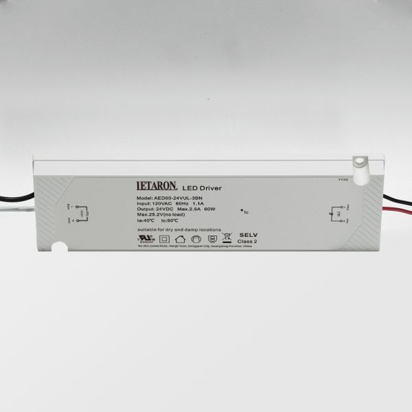 Letaron UL Listed 90W 24V LED Driver Class II Protection for Bathroom Mirror Lights