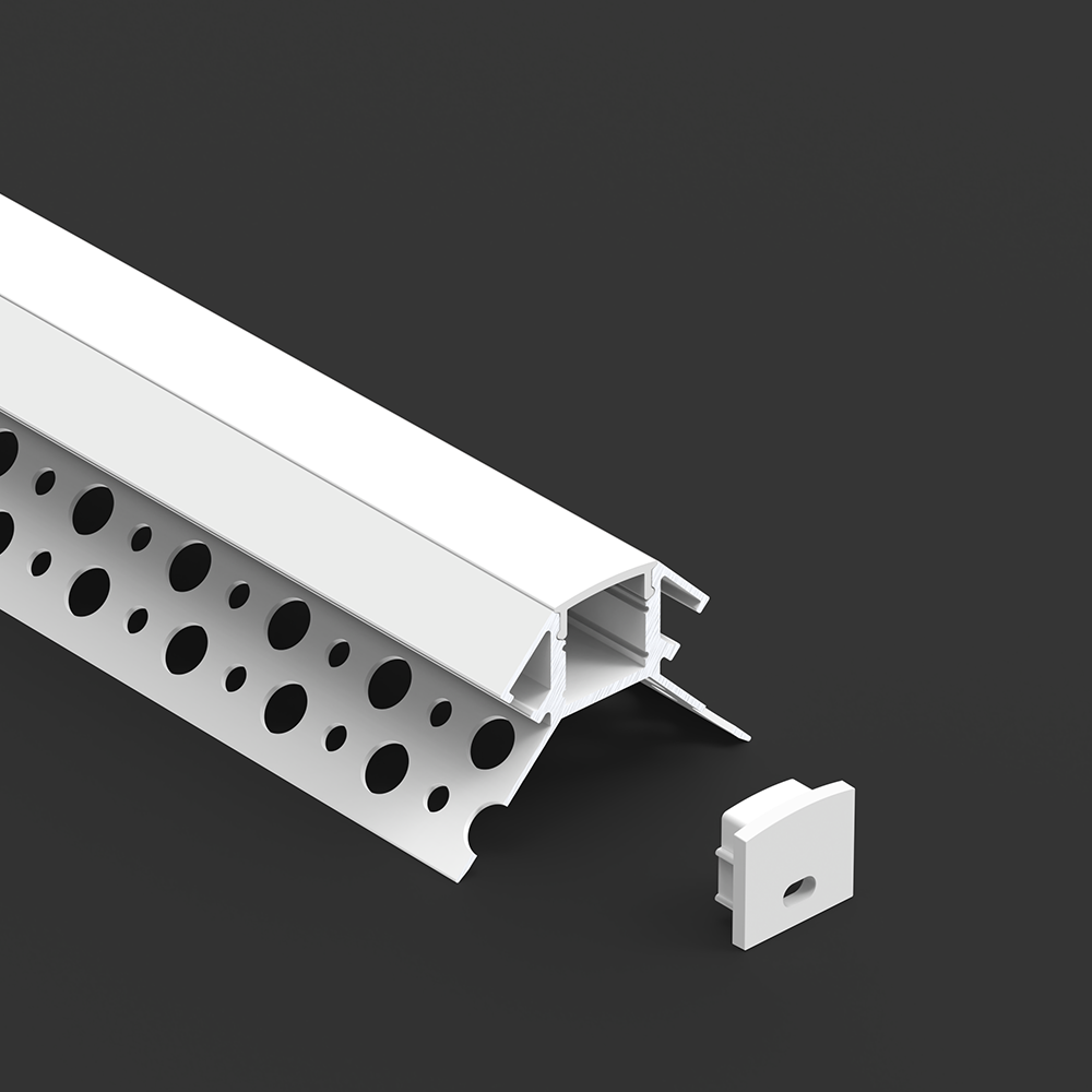 6061-T6 Aluminum Alloy LED Plasterboard Profile with Integrated Diffuser and Sandblasting Oxidation for Uniform Lighting