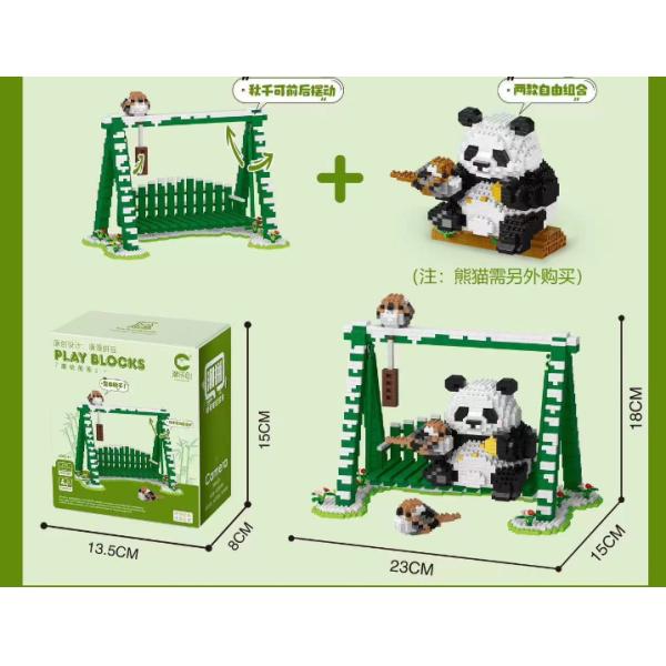 ABS Mini Bricks Building Blocks Panda Gift Box White Panda Toys for Boys Birthday Gift