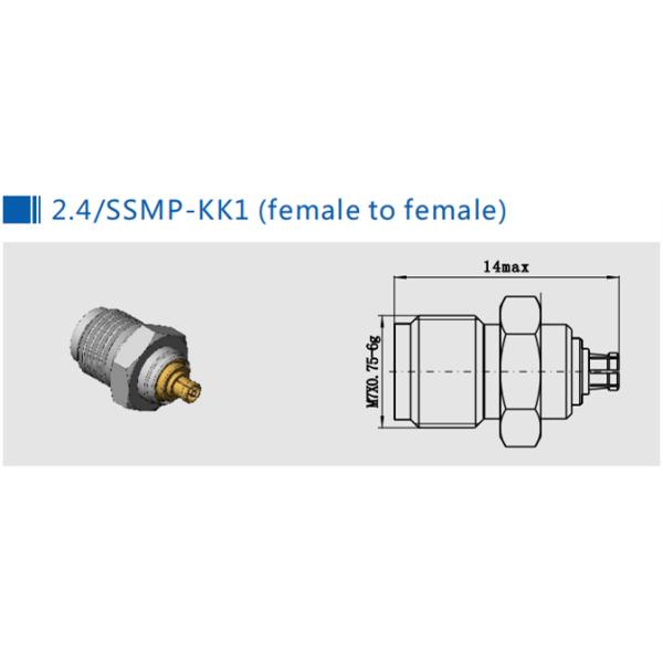 Женщина на мини SMP Женщина 2,4 мм латуни позолоченный адаптер