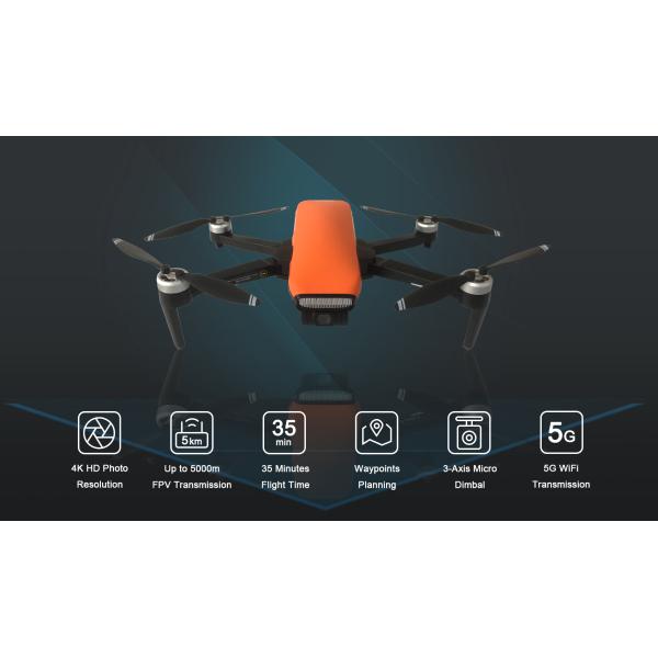 ISO9001 5000m Intelligent Aerial Photography Drone With GPS 4 Rotors