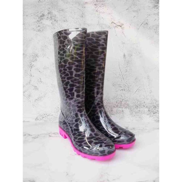 Bottes de pluie pour femmes antidérapantes avec semelle extérieure en PVC