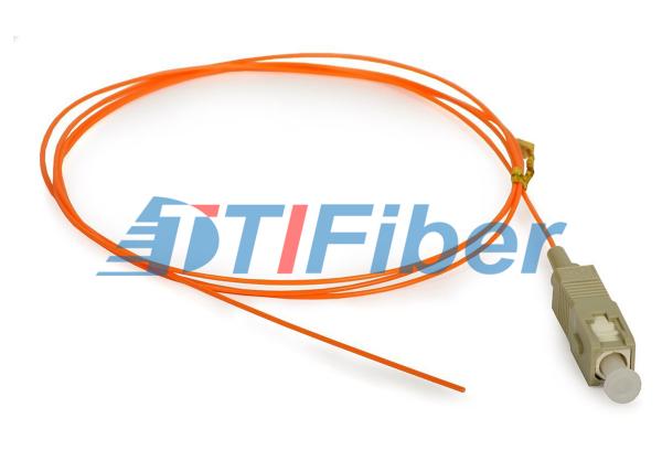 OM1 OM2 Fibre Optic Pigtails With Simplex Orange PVC Outer Jacket