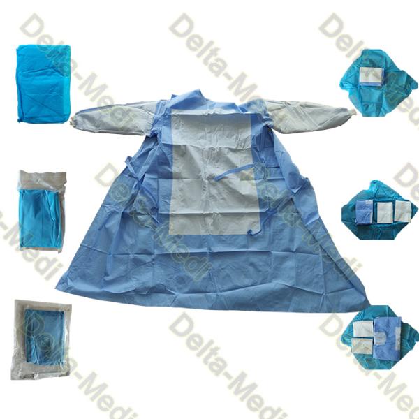 велкро хирургической мантии 510k En13795 устранимое усиленное на шеи