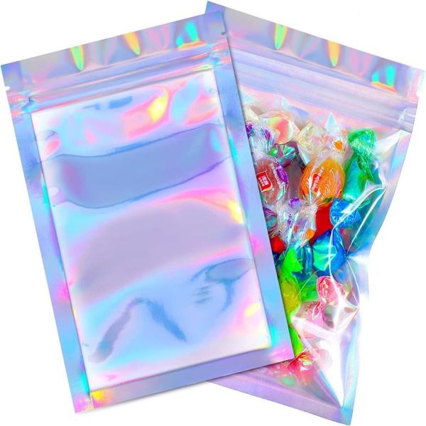 CTCX Pvc Zipper Zip Seal Ziplock Plastic Bags Holographic Slider Zip Packing Poly Mylar Bags Custom Plastic Bags Ziplock