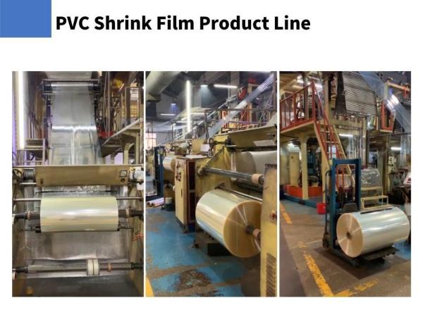 China factory transparent PVC shrink film for Food, Phamaceutical, Cosmetics Packaging