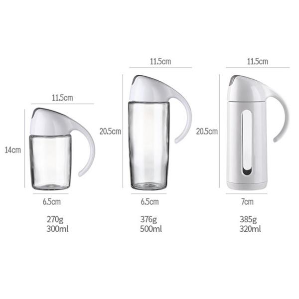H20.5cm Acrylic Housing 500ml Glass Olive Oil Bottle