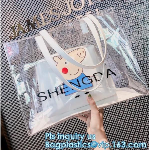 Customized Design Shiny PVC Handbags, summer beach jelly candy handbag, hot candy bag silicone jelly handbag trendy fash