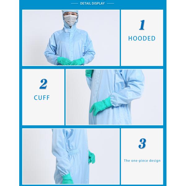 PE SMS 98% проводное пылится свободный от Coverall чистой комнаты ESD