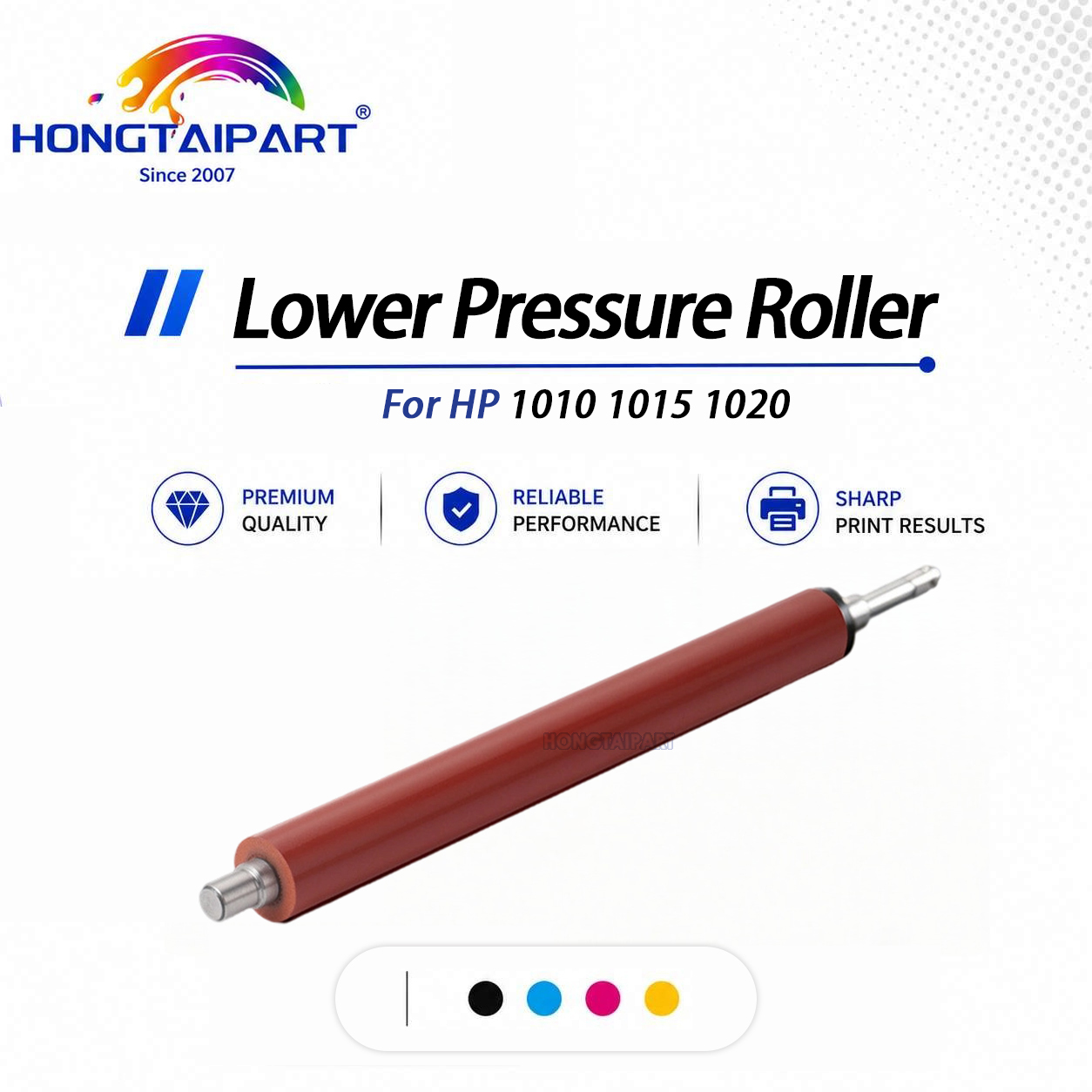 Silicone‑smooth Fuser Lower Pressure Roller Heat‑resistant Dimension‑accurate Compatible For HP 1010 1015 1020 Printer