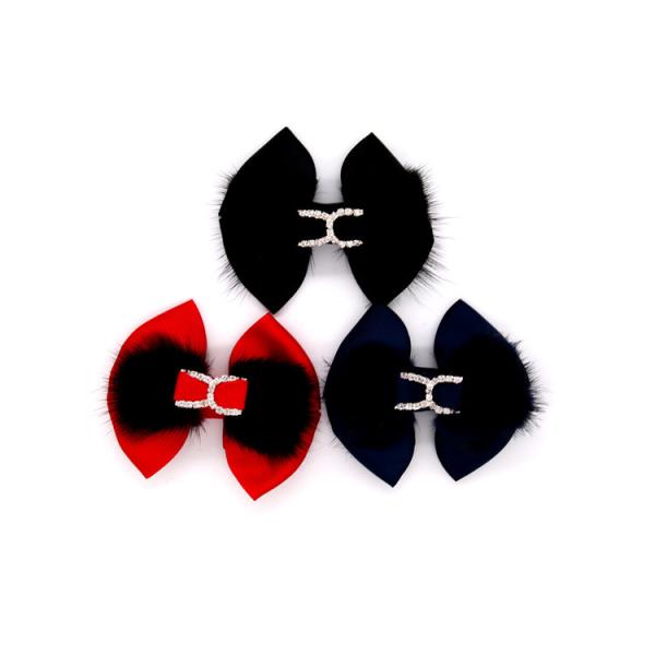 Ribbon coloured bow-tied shoe flower,Handmade footwear ornaments and flower Thread ribbon Beige ,white,black,red ,blue