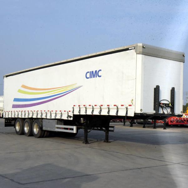 50T Payload Curtain Tarp 12m Dry Van Semi Trailer