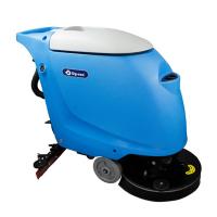 High Speed 200rpm Walk Behind Scrubber With Quick Squeegee Assembly Transparent Tank Cover 500W Brush Motor