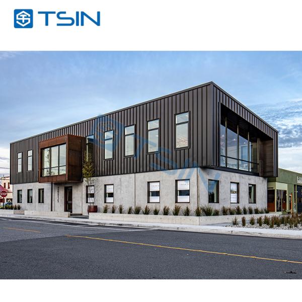 Modern Steel Structure Building Mix Used For Office Workshops With Sandwich Panel
