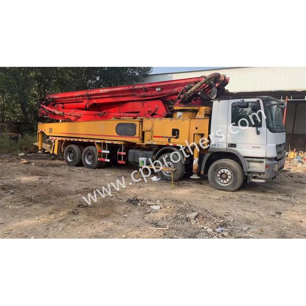 2013 Putzmeister 56m Used Truck Mounted Concrete Boom Pump with Construction Projects