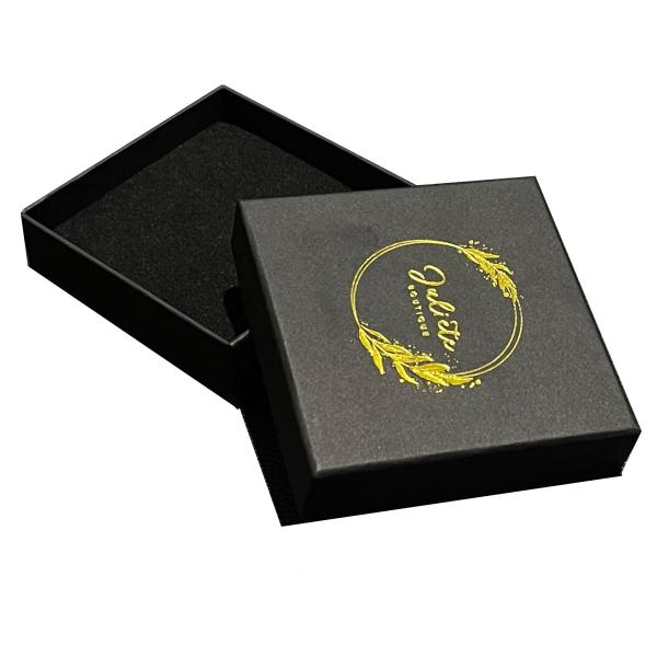 Customs Paper Jewelry Box Logo color -Use to Earring Pendant Bracelet Necklace