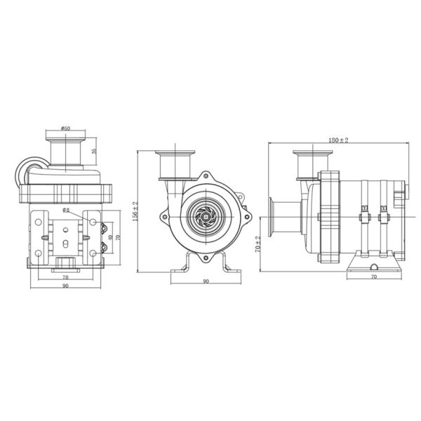 Bomba de refrigerante eléctrica de entrada de corriente continua de 48 V para almacenamiento de energía