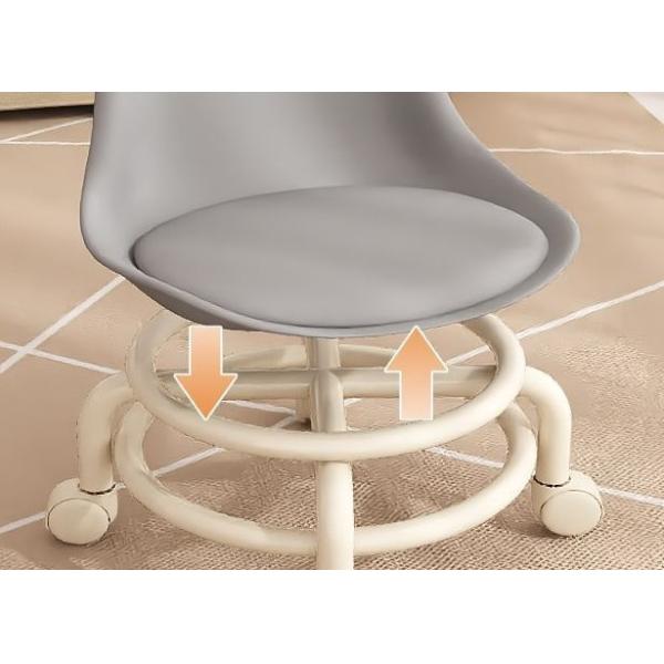 Detachable Seat Cushion Low Rolling Stool With Backrest Four Corner Base For Child'S Healthy Sitting Posture