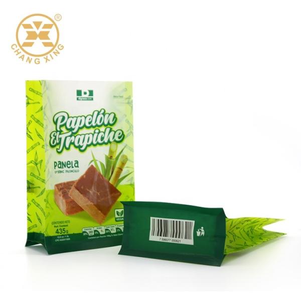 saco de empacotamento inferior liso branco verde sustentável do empacotamento de pão de 500g 1kg 2kg com rasgo