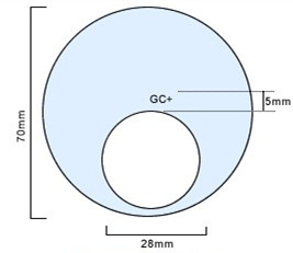 NK55 1.56 Round Top Bifocal Lens Over 90% Transmission 1.13 Specific Gravity