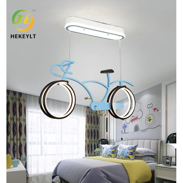 Детская комната Велосипед Люстра Глазный щит Простая спальня LED Личность Мультфильм Велосипедный свет