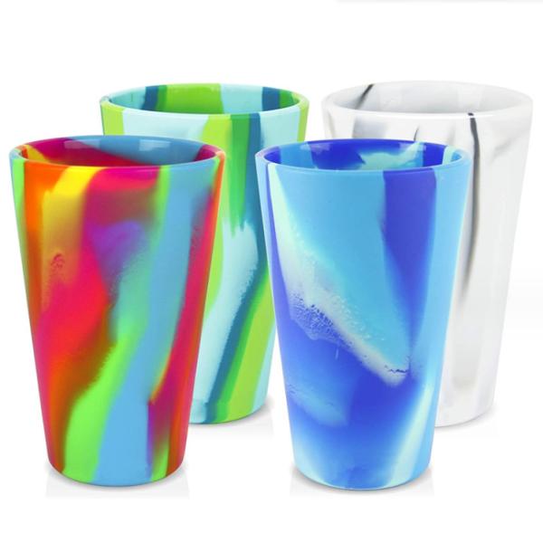 480ml 16 OZ BPA Free Silicone Durable Pint Beer Drinking Cup Ideal for Promotion Gift