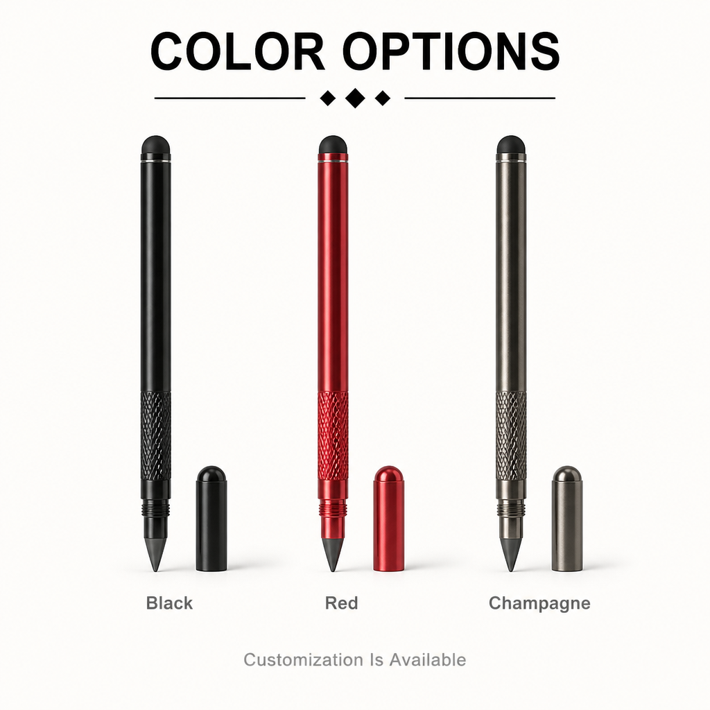 Universal Capacitive Pen for Tablets and Smartphones, 2 in 1 Touch Screen Rubber End plus Graphite Pencil Nib, No Battery