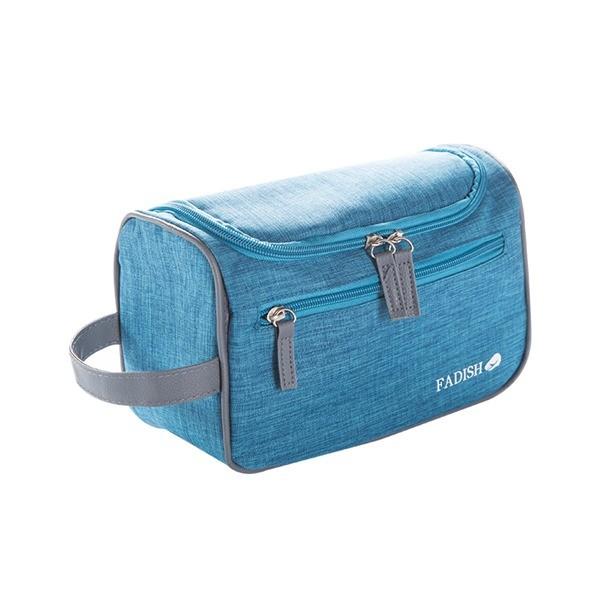 Oxford Fabric Mens Custom Cosmetic Bags , top double metal zipper Make Up Organizer
