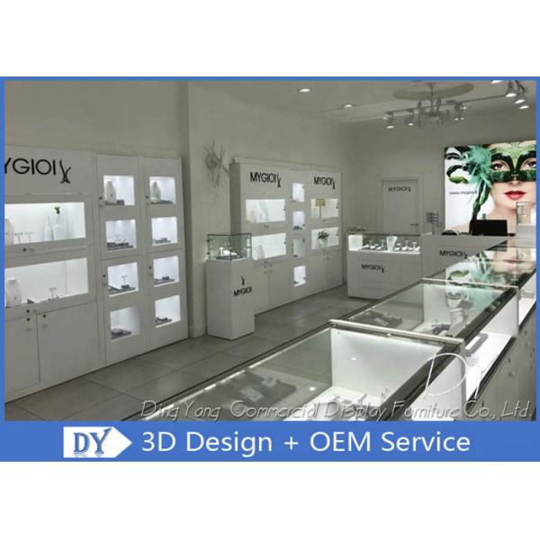 Cutom Attractive Jewelry Wall Display Cases / Retail Jewellery Display Cabinet