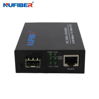 Gigabit POE Media Converter 100/1000M SFP to 10/100/1000M RJ45 LFP FCL POE Media Converter