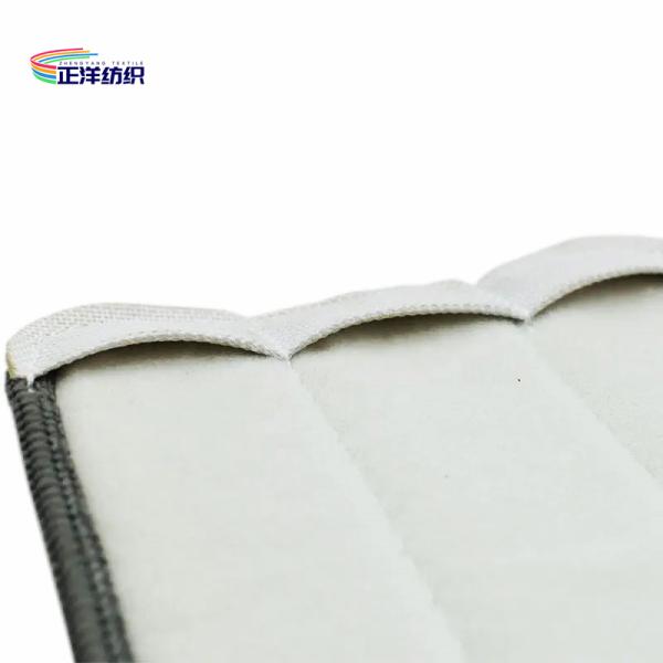 12x33cm Wet Floor Cleaning Mop Grey Cloth 3 Pockets Hand Wash Free Mop Refill Pad