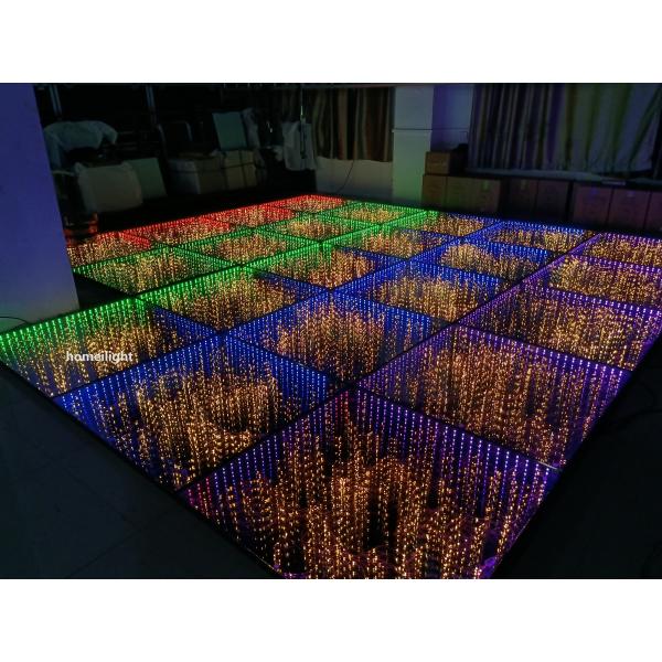 RGB Outdoor Square LED Dance Floor Light 3D Mirror Starry Mat for Party Sale