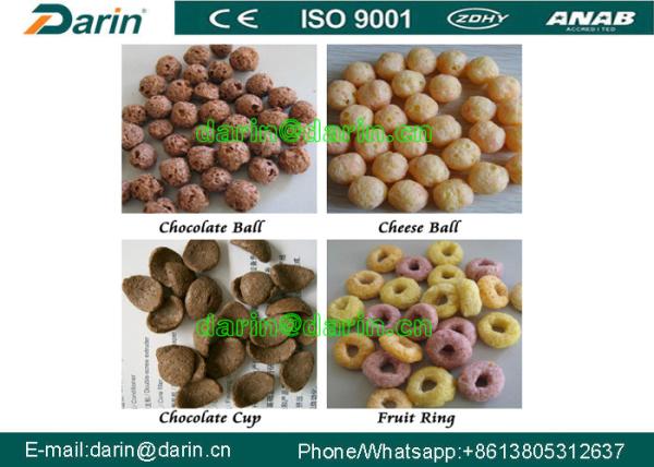 Maquinaria dos flocos de milho dos cereais de café da manhã com grande capacidade 120-300kg/h