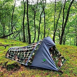 Ultralight Camping Tent, Ultralight Single Person Bivy Tent for Camp Waterproof 1 Man Tent Camping Hiking Backpack