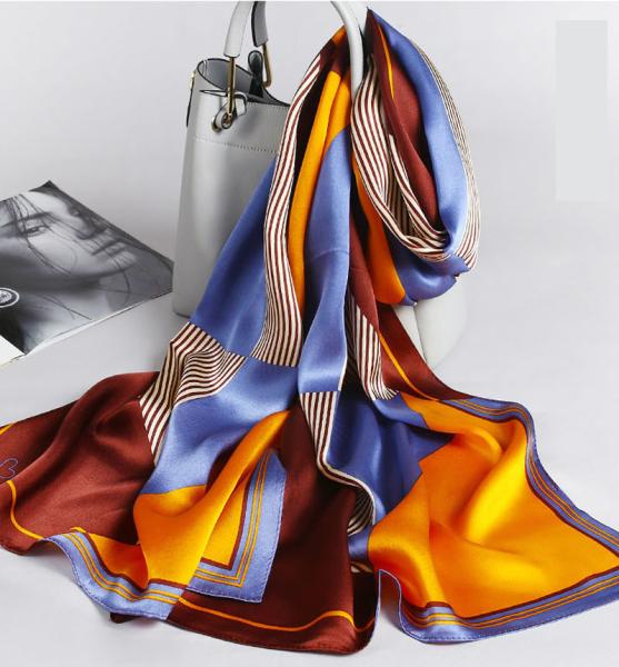 Breathable Scarf Custom Silk Neck Scarf Women 100% Silk Printed High Quality Scarves