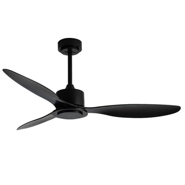 Factory Modern 42 Inch ABS Ceiling Fan with Wood Color Black Blades and White Motor Remote Control No Lamp AC Motor